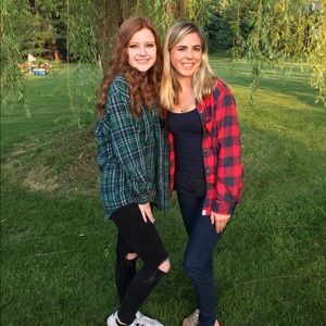 Red and blue flannel